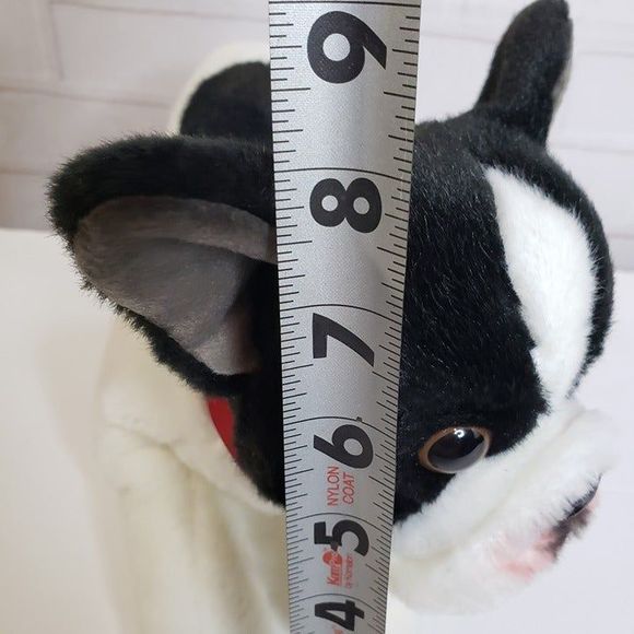 FAO Schwarz Realistic Boston Terrier Puppy Dog Plush Stuffed Animal with Tags - Picture 9 of 12